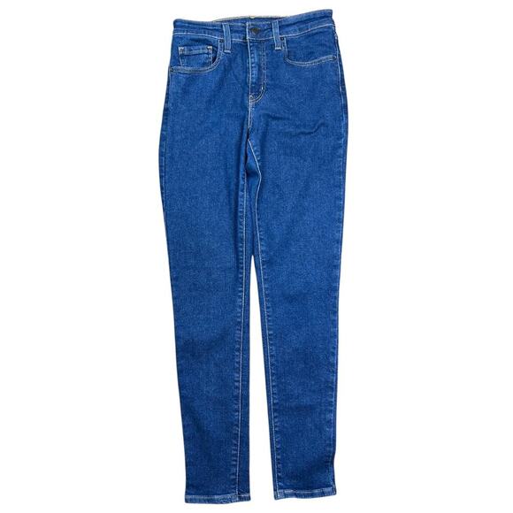 Levi's 721 High Rise Skinny Jeans Nondistressed Blue Denim size 28 W28 L30 Levis - Picture 2 of 7